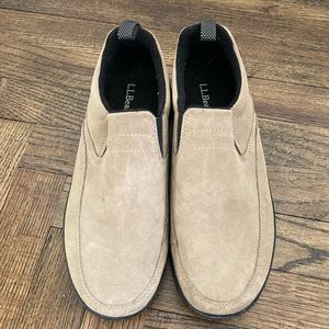 Llbean Women’s Tan Walking Shoe Slip On Loafer Size 10